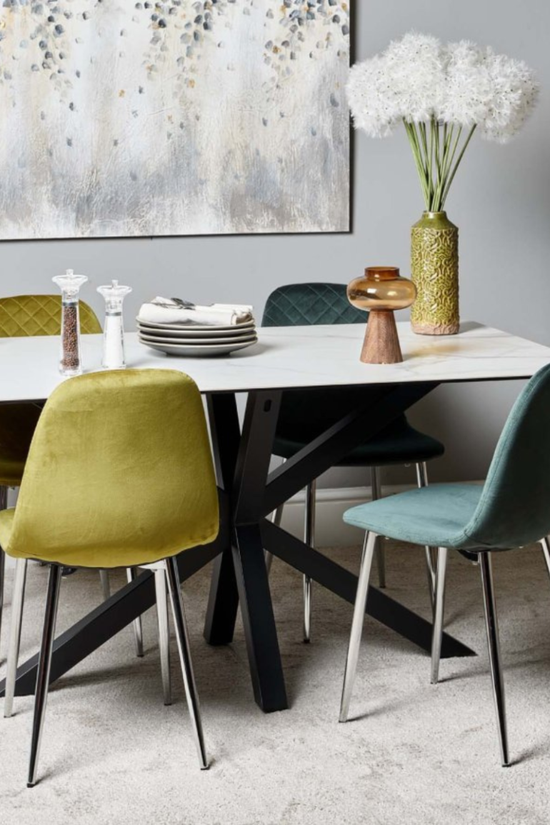 Green Dining Chair and Table Set